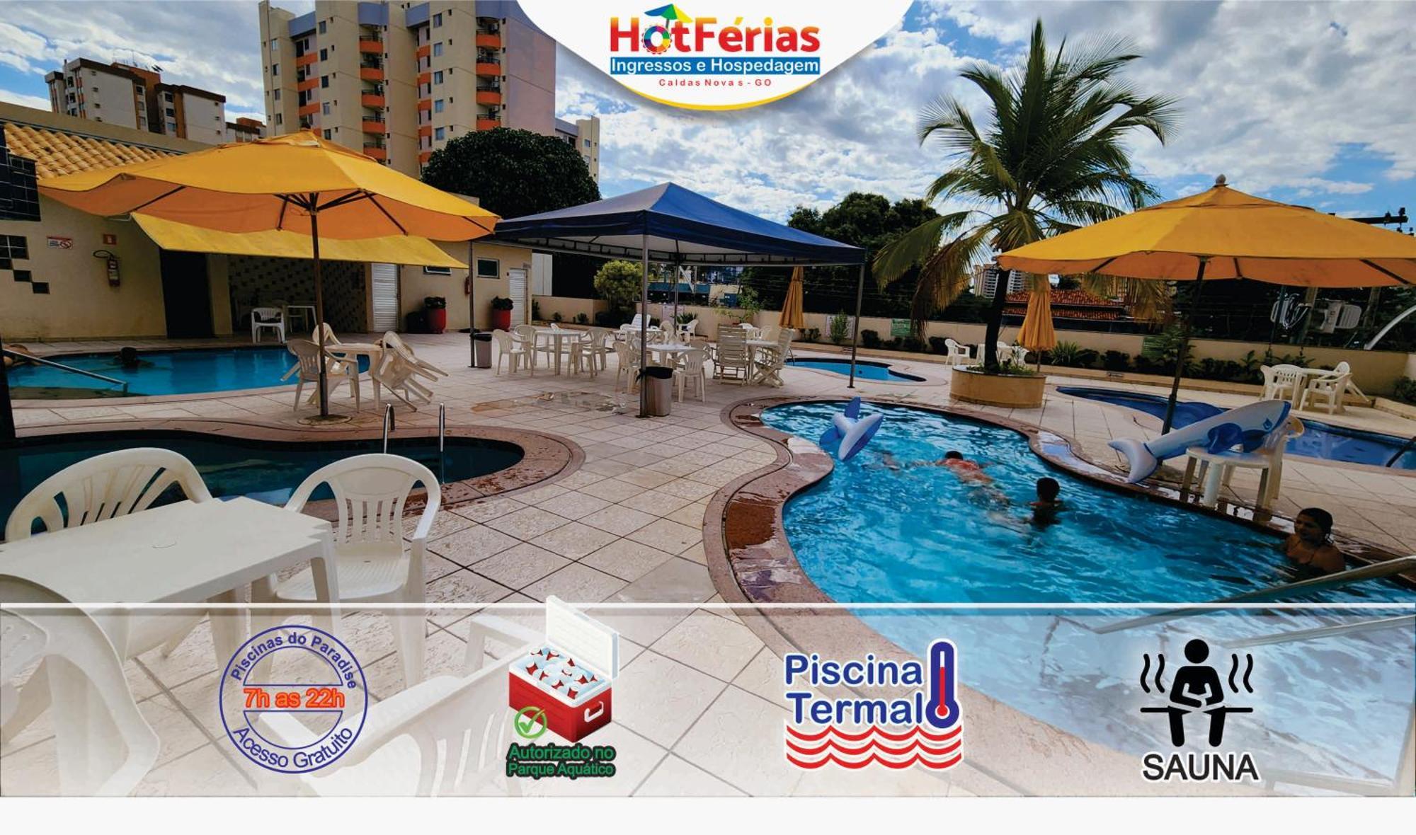Flat Paradise, Piscinas Termais, Proximo Ao Centro - Hotferias Caldas Novas Dış mekan fotoğraf